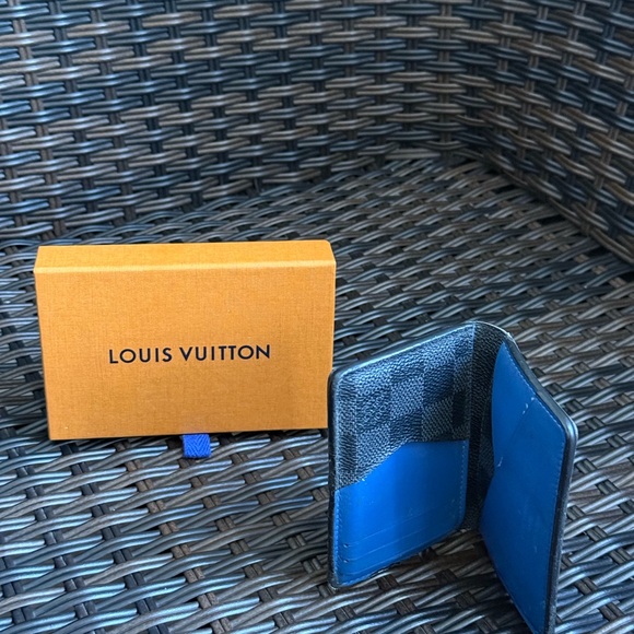 Louis Vuitton Black and Blue Card Holder - Picture 1 of 12